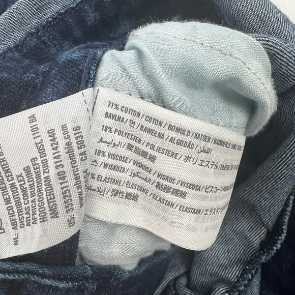 Hollister Medium Wash Patterned Denim Overalls Size Medium - Picture 7 of 8